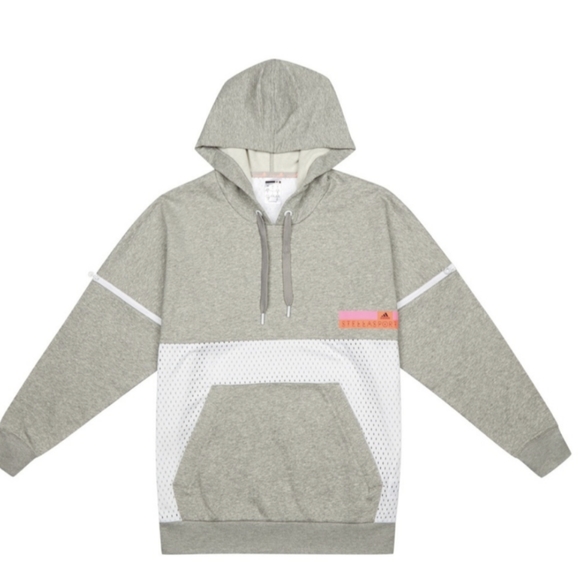 Adidas X Stella Mccarthy mesh cut out oversized hoody size medium functional zip - Picture 3 of 8
